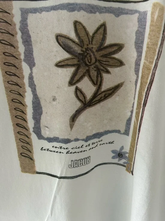 Vintage JACOB 1990s white cotton t shirt - Picture 2 of 5